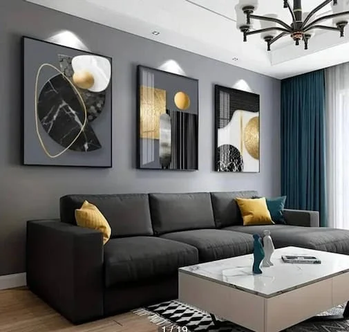 Serviced accommodation living room prepared for Airbnb guests in Edinburgh